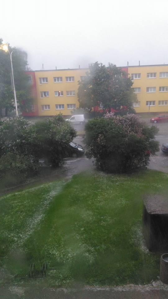 Kladno dnes - i tady padaly kroupy