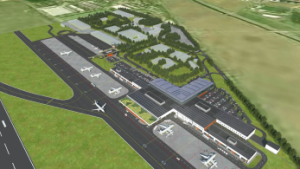 Model budoucího rozšíření letiště, celý projekt by měl vyjít na 3 miliardy korun