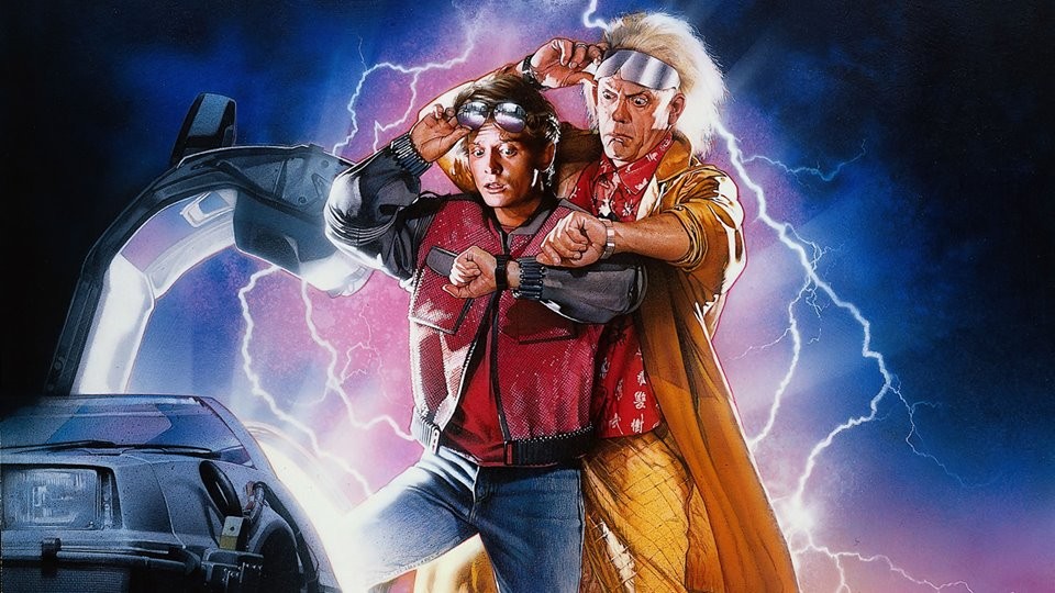 Marty McFly a doktor Emmet Brown z kultovního Návratu do budoucnosti