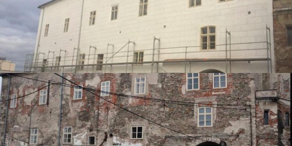 Zajímavé srovnání fasády kolínského zámku. Detailní snímky najdete v naší fotogalerii