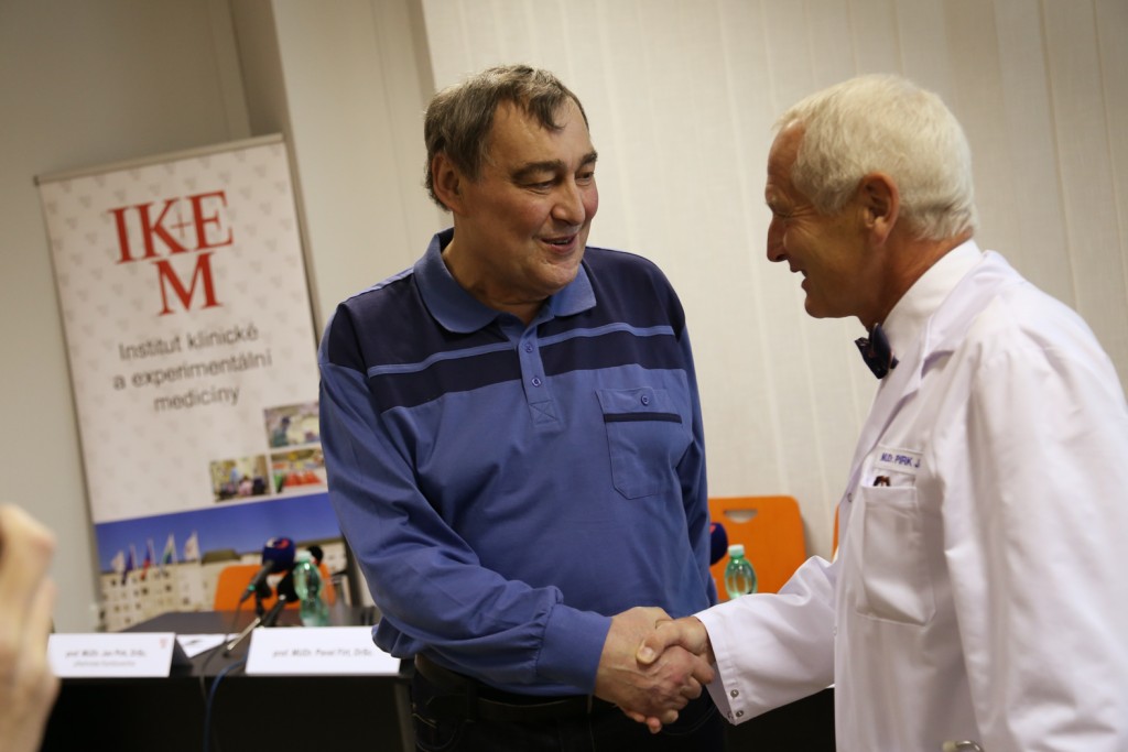 Pacient číslo 1000 František Mach s prof. Janem Pirkem, přednostou Kardiocentra IKEM
