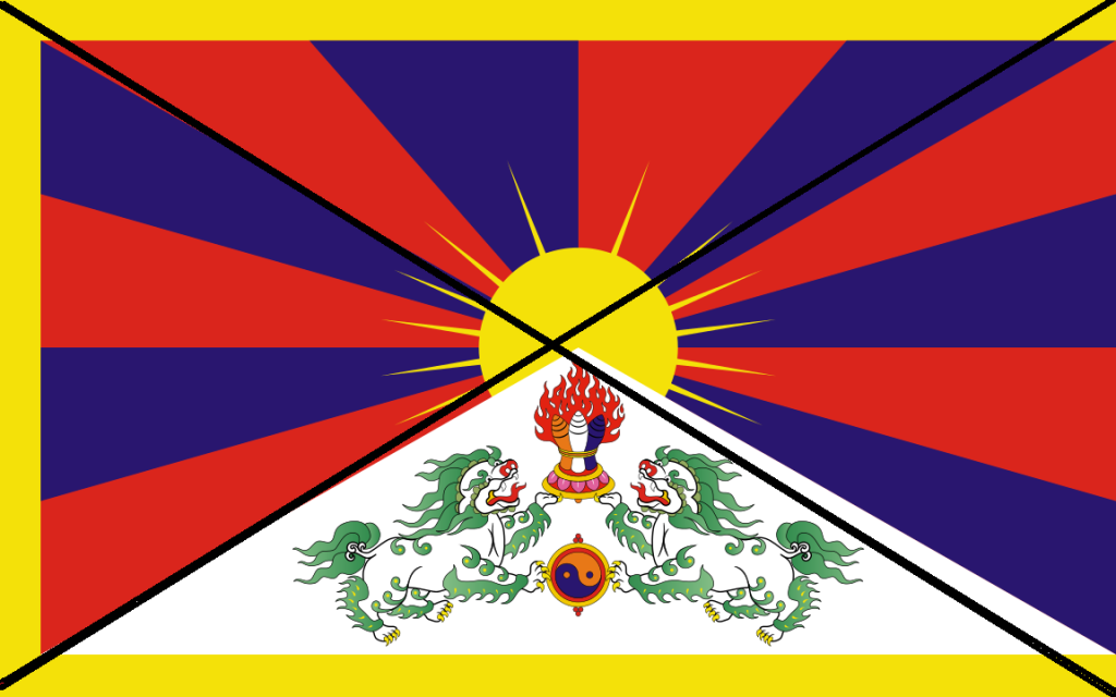 Ne všude vyvěšují vlajku Tibetu