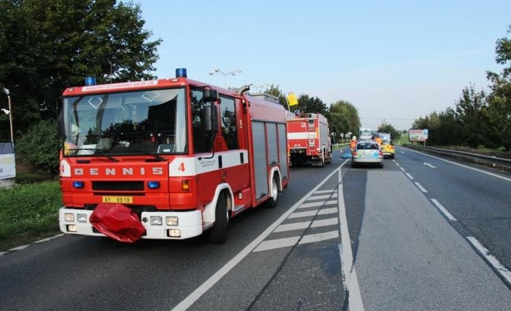 Na Pražském okruhu havaroval kamion. Nehoda zkomplikovala dopravu.