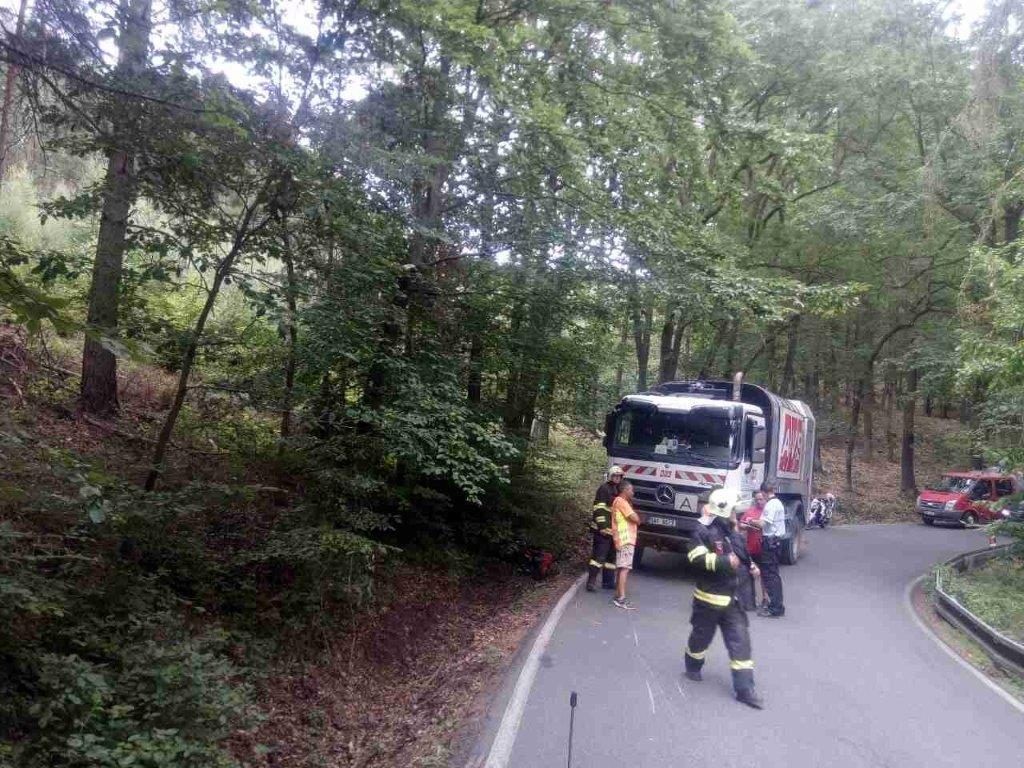 Dnešní nehoda motorkáře