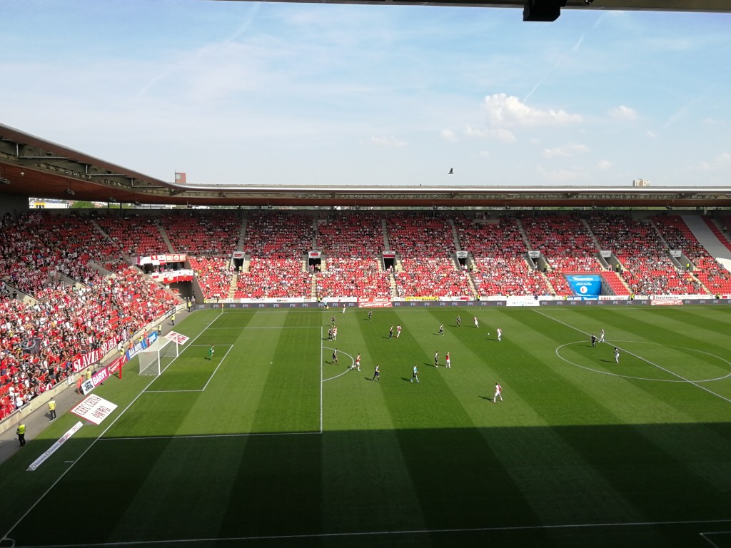 V utkání mezi pražskou Slavií a Slováckem branka nepadla