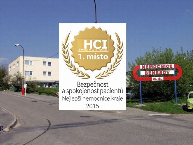 Benešovská nemocnice získala ocenění HealthCare Institute o.p.s.