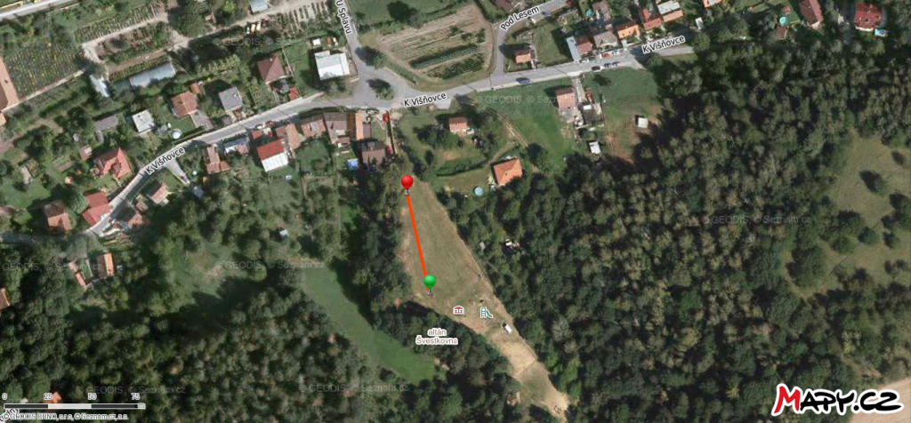 Detailnější mapa