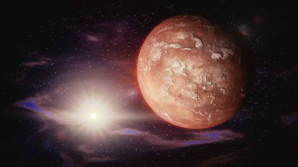 Mars je pokrytý početnými krátery, vysokými sopkami i hlubokými kaňony