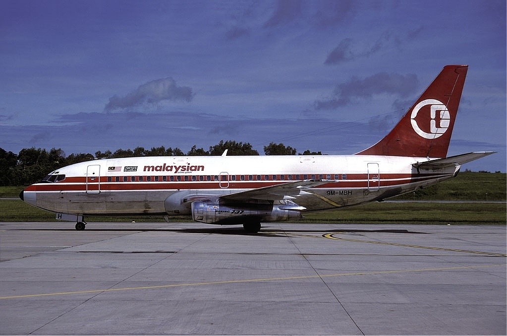 Zřícený letoun Boeing 737-200 v barvách Malaysia Airlines
