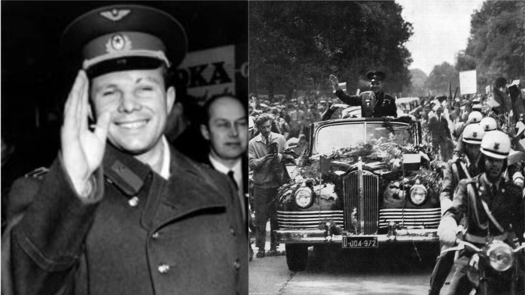 Jurij Gagarin byl první člověk ve vesmíru. 