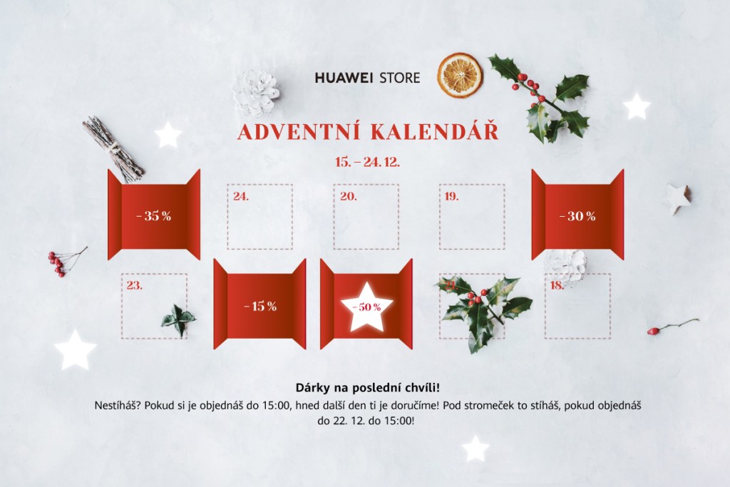 Počínaje sobotou 19. 12. se pak každý den až do 24. 12. roztočí kolo štěstí