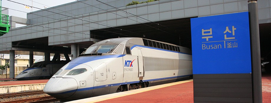 Jednotky KTX v Pusanu.