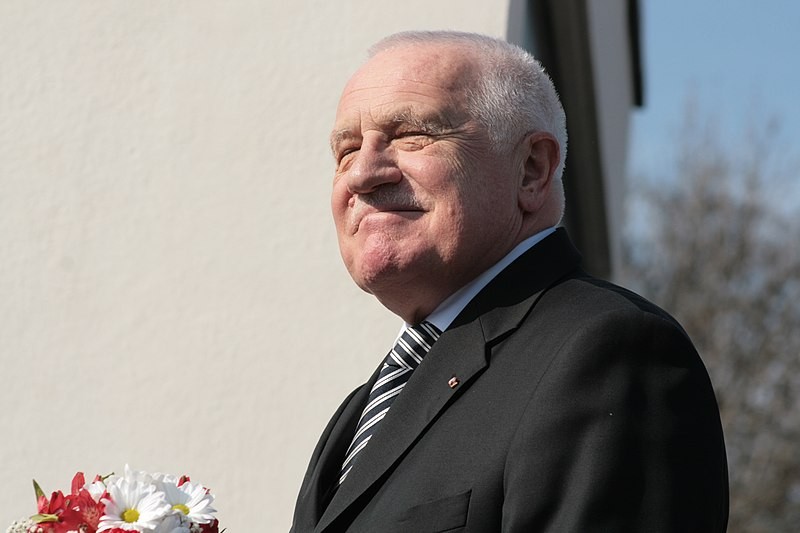 Takový úsměv Václav Klaus tentokrát nezvládl