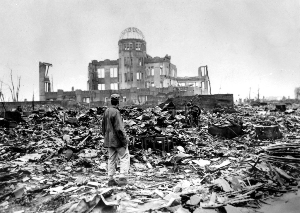 Průmyslový palác, dnes Atomový dóm jako symbol největší tragédie japonské historie