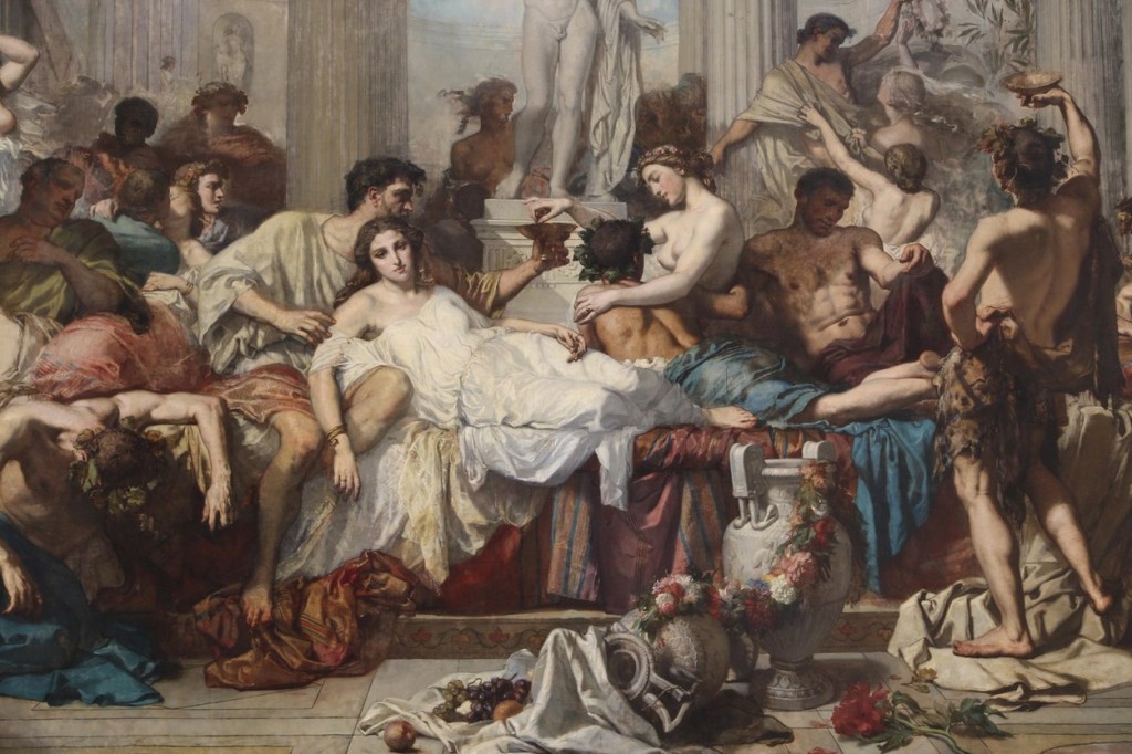 V pařížském Musée d´Orsay se nachází obraz Thomase Coutura nazvaný Římané v době úpadku. Takto nějak to zřejmě vypadalo i ve městě Baiae