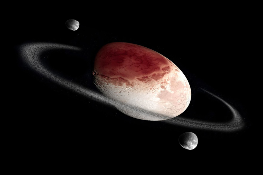 Haumea putuje kolem Slunce v tak velké vzdálenosti, že si ji vědci museli vymodelovat na počítači...