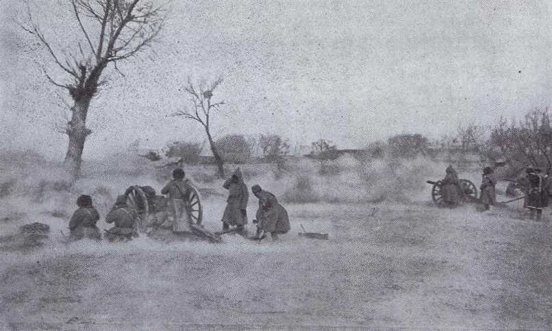 Ruští vojáci v bitvě u Mukdenu v roce 1905