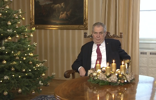 Prezident republiky Miloš Zeman se ve vánočním poselství dotkl politiky i ekologie
