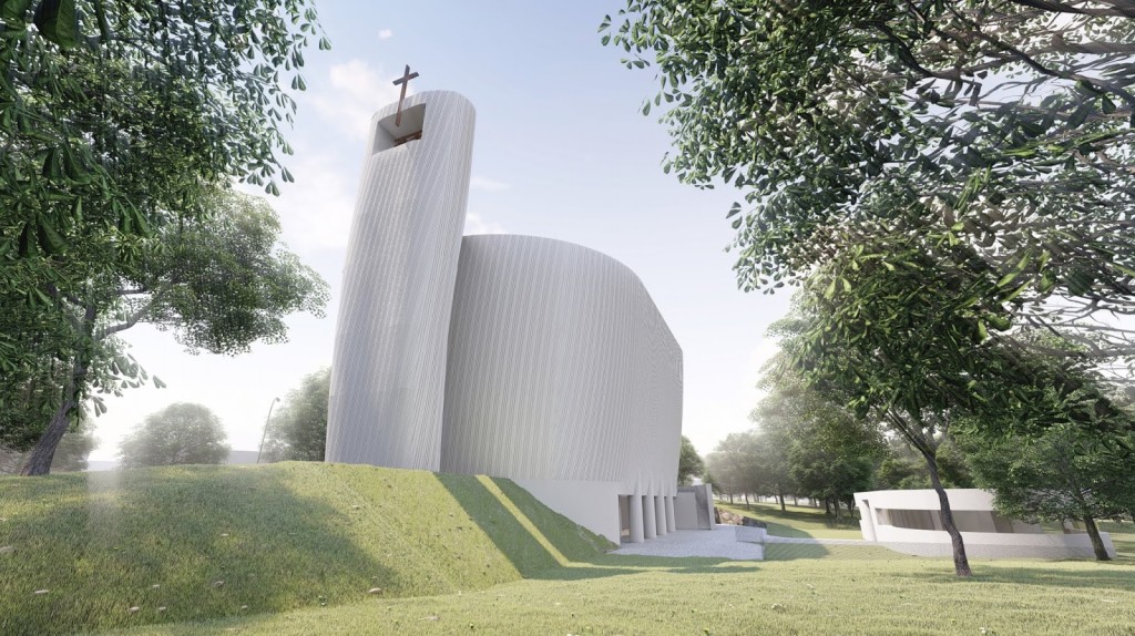Architekt Franěk byl za svoji práci na kostele v Černošicích oceněn několika cenami