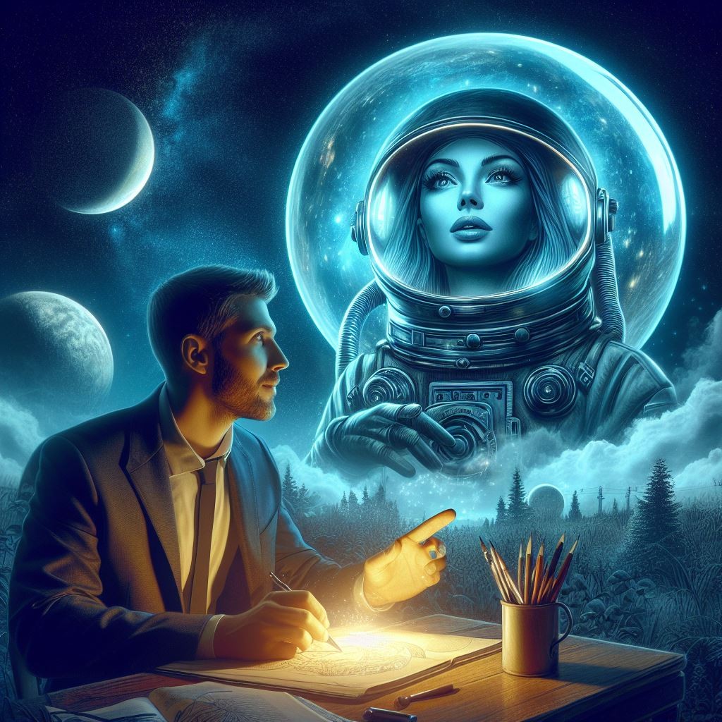 V náhlém vnuknutí napsal ženě vzkaz, že na čas odchází. Nedodal, že s krásnou mimozemšťankou na její planetu