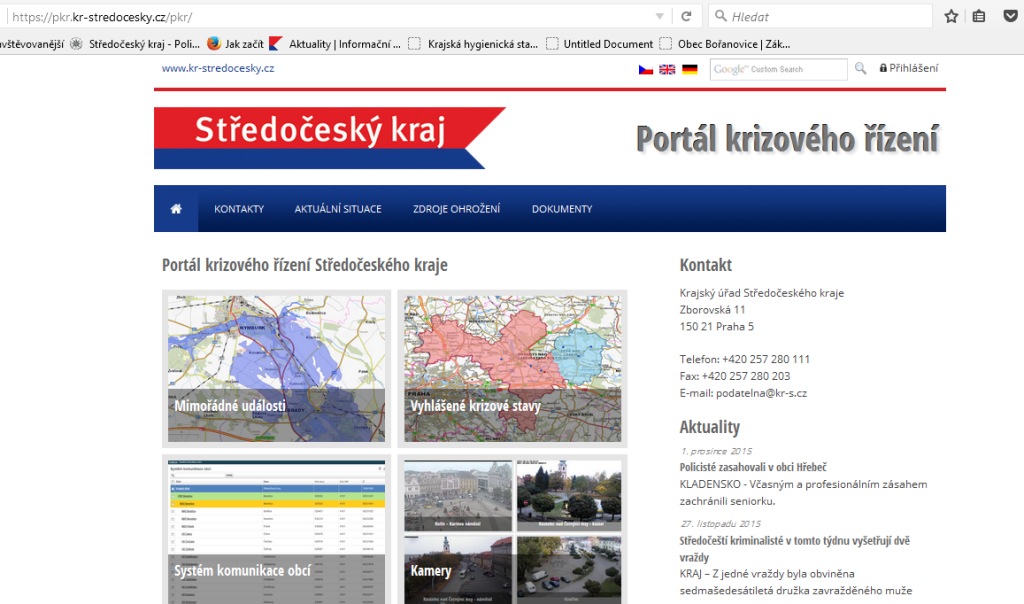 Stala se poblíž nehoda? Kde je dopravní uzávěra? Jaký má průtok řeka poblíž? To vše se můžete na portálu krizového řízení zjistit