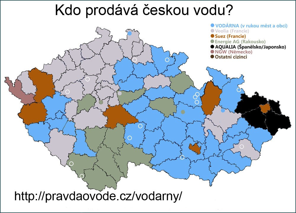 Mapa prodejců české vody