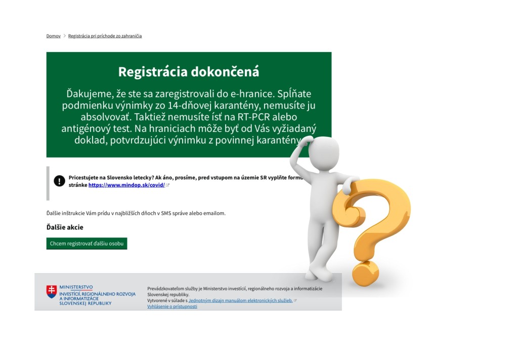 K úspěšné registraci potřebujete znát přesnou adresu místa, které na Slovensku navštívíte